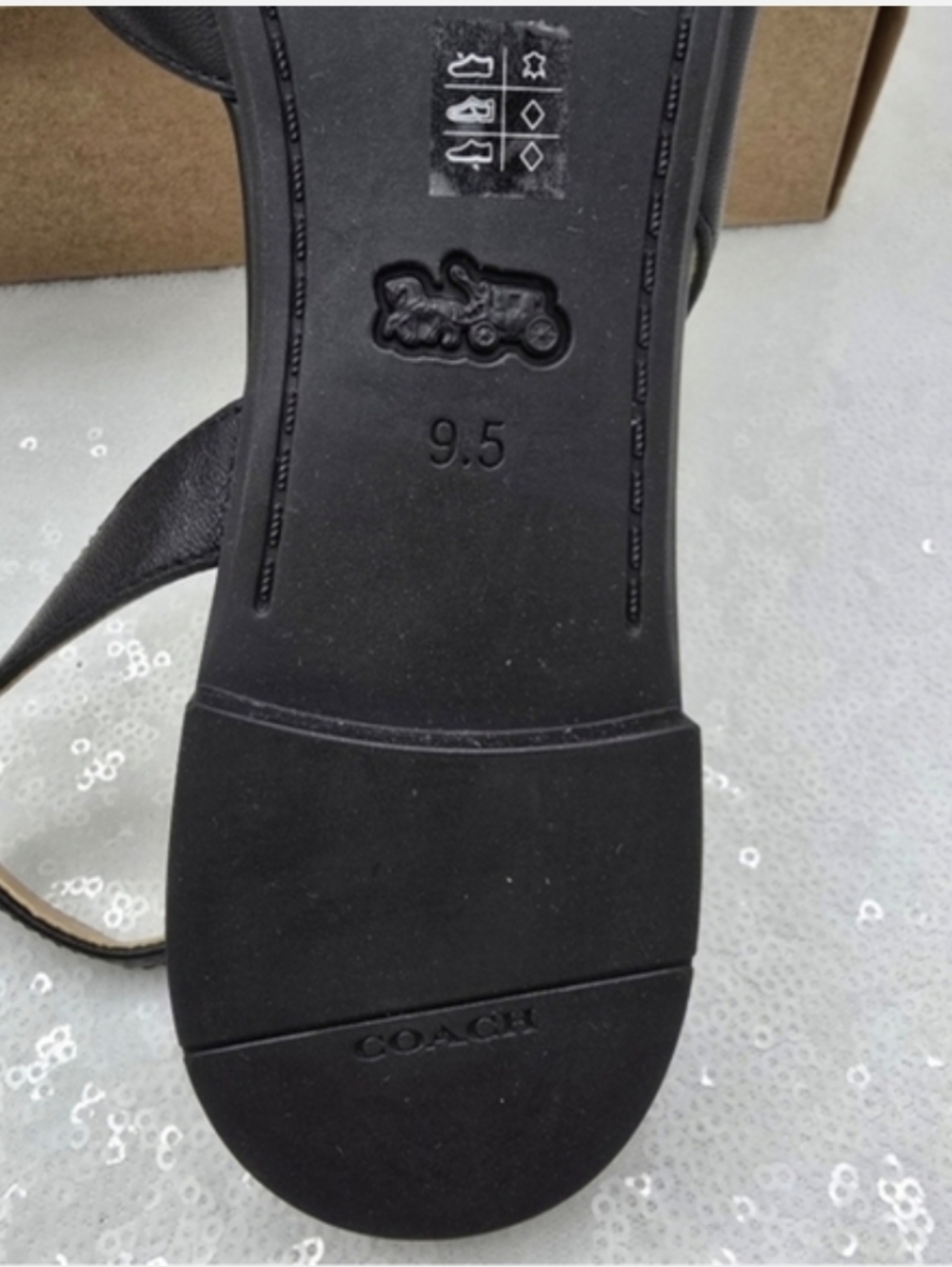 Coach Valerie Classic Slingback Black Leather Slip On Flats Women's 9.5 - Picture 7 of 11